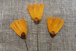 Wachlarzyki sizalowe 3 sztuki kolor żóltopomarańczowy